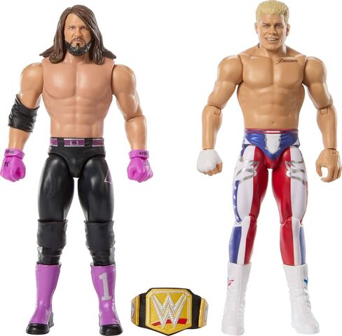 Mattel WWE Main Event Showdown Action Action 2-pack مع ملحق ، سلسلة #22 Cody Rhodes vs AJ STYLES Collection ، 6 بوصات in Saudi Arabia