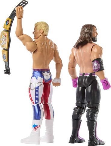 Mattel WWE Main Event Showdown Action Action 2-pack مع ملحق ، سلسلة #22 Cody Rhodes vs AJ STYLES Collection ، 6 بوصات in Saudi Arabia