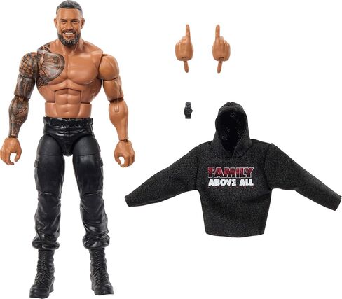Mattel WWE Elite Action Figure & Accessories ، Series #117 6 inch Roman Roman Rigns مع 25 نقطة مفصلية وأيدي قابلة للتبديل in Saudi Arabia