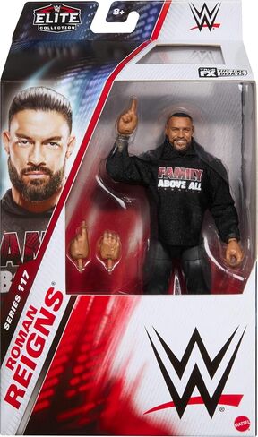 Mattel WWE Elite Action Figure & Accessories ، Series #117 6 inch Roman Roman Rigns مع 25 نقطة مفصلية وأيدي قابلة للتبديل in Saudi Arabia