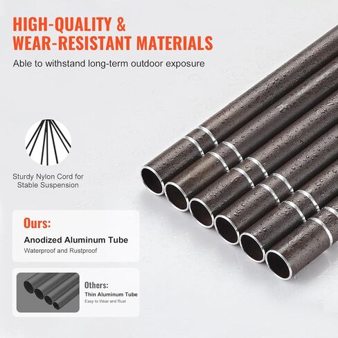VEVOR 45 "نغمة عميقة للرياح-الدقات الكبيرة ذات الأنبوب التذكارية ذات 6 أنبوب ، وأنابيب الألومنيوم المصنوعة يدويًا ، وديكور في الهواء الطلق البرونزي للحديقة ، والفناء ، والشرفة ، وهدية تعاطف مثالية للخسارة ، والذكرى السنوية ، وأيام الميلاد in Saudi Arabia