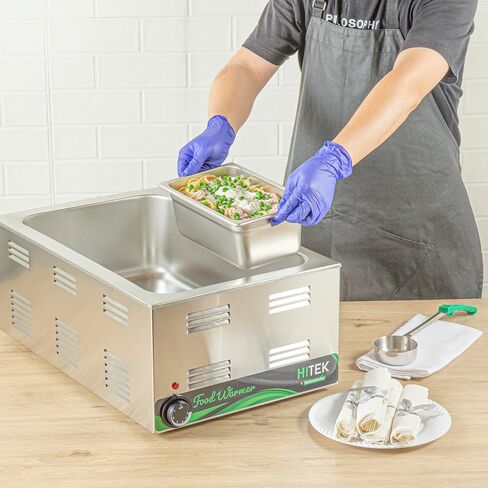 Restaurantware Hotel Pan 1 Count 1/4 Size Anti-Jam 4" Deep Freezable 24 Gauge Stainless Steel Steam Pan Lid Sold Separately, for Use in Commercial Kitchens, Cafeterias, and Catering Event in Saudi Arabia