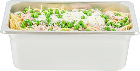 Restaurantware Hotel Pan 1 Count 1/4 Size Anti-Jam 4" Deep Freezable 24 Gauge Stainless Steel Steam Pan Lid Sold Separately, for Use in Commercial Kitchens, Cafeterias, and Catering Event in Saudi Arabia
