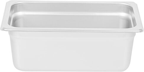 Restaurantware Hotel Pan 1 Count 1/4 Size Anti-Jam 4" Deep Freezable 24 Gauge Stainless Steel Steam Pan Lid Sold Separately, for Use in Commercial Kitchens, Cafeterias, and Catering Event in Saudi Arabia