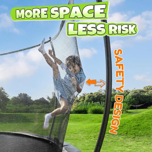 BCAN 8FT 10FT 12FT 14FT 15FT 16FT Recreational Trampoline with Enclosure for Kids Adults, ASTM Approved, Outdoor Trampolines with Ladder for Kids in Kuwait
