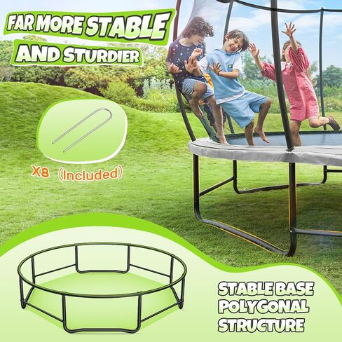 BCAN 8FT 10FT 12FT 14FT 15FT 16FT Recreational Trampoline with Enclosure for Kids Adults, ASTM Approved, Outdoor Trampolines with Ladder for Kids in Kuwait