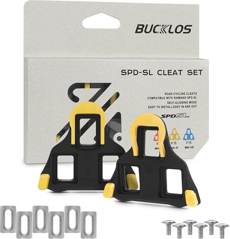مرابط Bucklos SPD SL لأحذية ركوب الدراجات على الطريق متوافقة مع Pedals SPD-SL-SPD-SL-BH10/BH11/BH12 مرابط عائمة لبلووتون الداخلي والتدريب على الدراجات في الهواء الطلق in Kuwait