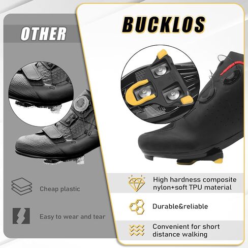 مرابط Bucklos SPD SL لأحذية ركوب الدراجات على الطريق متوافقة مع Pedals SPD-SL-SPD-SL-BH10/BH11/BH12 مرابط عائمة لبلووتون الداخلي والتدريب على الدراجات في الهواء الطلق in Kuwait