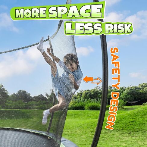 BCAN 8FT 10FT 12FT 14FT 15FT 16FT Recreational Trampoline with Enclosure for Kids Adults, ASTM Approved, Outdoor Trampolines with Ladder for Kids in Kuwait