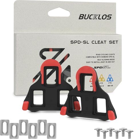 BUCKLOS SPD SL Cleats for Road Bike Cycling Shoes Compatible with Shimano SPD-SL Pedals-BH10/BH11/BH12 Float Cleats for Indoor Peloton & Outdoor Bicycle Training in Saudi Arabia