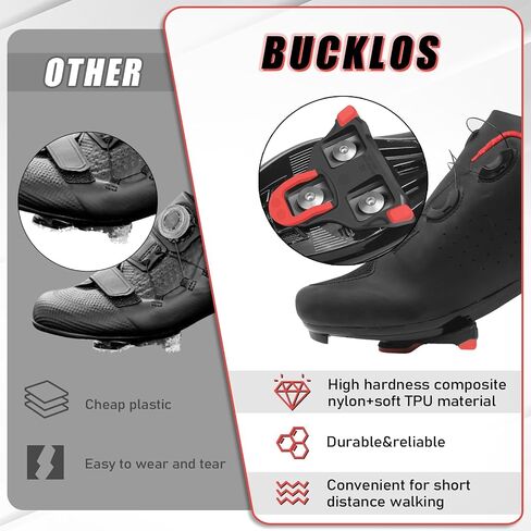 BUCKLOS SPD SL Cleats for Road Bike Cycling Shoes Compatible with Shimano SPD-SL Pedals-BH10/BH11/BH12 Float Cleats for Indoor Peloton & Outdoor Bicycle Training in Saudi Arabia
