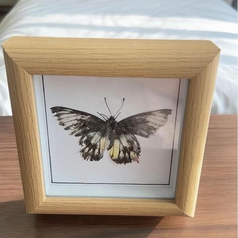 4x4 Shadow Box Picture Frame, Picture Frames Made of Solid Wood to Hang Memory Box Sports Memorabilia, Pins, Awards, Medals, Wedding, Tickets and Photos(Walnut) in Saudi Arabia