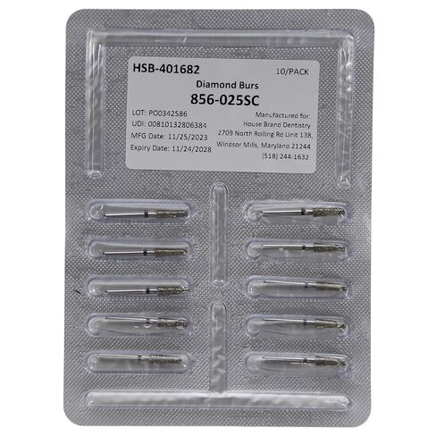 401682 HSB FG 856-025SC Round End Taper Super Coarse Grit Diamond Burs 10/Pk in Saudi Arabia
