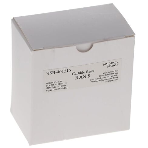 401215 HSB RA السرعة البطيئة #8 جولة جراحية كربيد بورز 100/PK in Kuwait