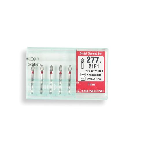 277.21F1, Egg, 2.1 mm Dia, Fine Grit Diamond Bur, 5 per Pack in Kuwait