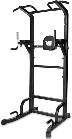 BARWING Pull Up Bar Station, Power Tower, Dip Station with 3D Backrest, Multi-Function Strength Training Stand Rack, Adjustable Height Dip Bar for Home Gym Workout Stand Fitness Exercise Equipment in Kuwait