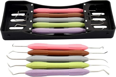 5 Pcs Dental Silicone Handle Composite Placement Instrument Restorative Filling (Rendom Color) DN-2285 in Saudi Arabia