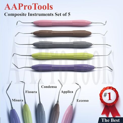5 Pcs Dental Silicone Handle Composite Placement Instrument Restorative Filling (Rendom Color) DN-2285 in Saudi Arabia