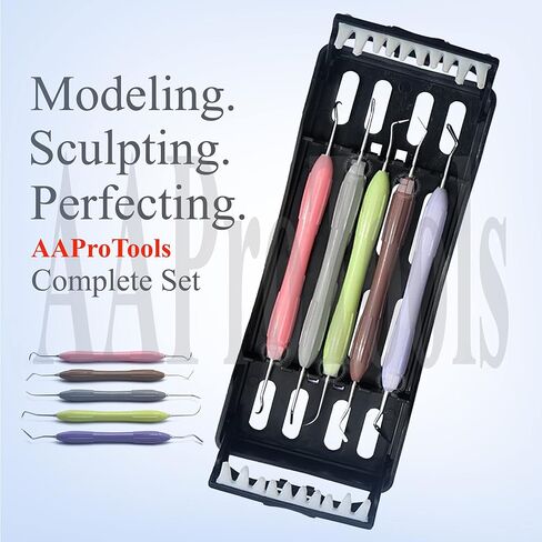5 Pcs Dental Silicone Handle Composite Placement Instrument Restorative Filling (Rendom Color) DN-2285 in Saudi Arabia