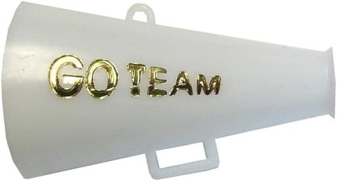 Go Team Megaphones 1.5" (Many Colors) (White/Gold, 3pc Package) in Kuwait
