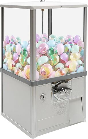 آلات بيع 25 سنتًا ، تعمل شركة Gumball Machine Machine Machine Machine التجارية التي تعمل بالعملة المعدنية لمحلات البيع بالتجزئة المتاجر ومتاجر التجزئة (White) in Kuwait