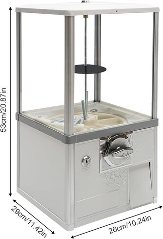آلات بيع 25 سنتًا ، تعمل شركة Gumball Machine Machine Machine Machine التجارية التي تعمل بالعملة المعدنية لمحلات البيع بالتجزئة المتاجر ومتاجر التجزئة (White) in Kuwait