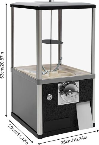 آلات بيع 25 سنتًا ، تعمل شركة Gumball Machine Machine Machine Machine التجارية التي تعمل بالعملة المعدنية لمحلات البيع بالتجزئة المتاجر ومتاجر التجزئة (White) in Kuwait
