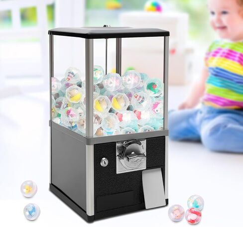 آلات بيع 25 سنتًا ، تعمل شركة Gumball Machine Machine Machine Machine التجارية التي تعمل بالعملة المعدنية لمحلات البيع بالتجزئة المتاجر ومتاجر التجزئة (White) in Kuwait