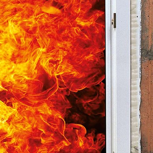 Akfix 840p Fire Block Spray Foam (2x25.3 Oz.) - لون برتقالي متخلف من إطفاء البولي يوريثان التوسع في الإغلاق على النافذة والباب ، ويمكن للطلاء | استخدام الأسلحة ، بندقية ونظافة غير مدرجة | 25.3 أوقية. 2 عبوة in Kuwait
