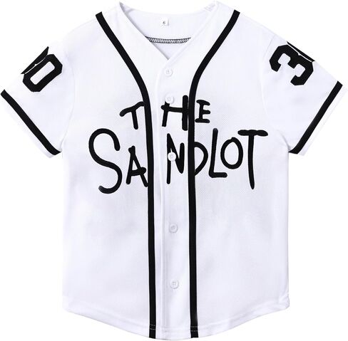 Kids Baseball Jersey The Sandlot Benny The Jet Rodriguez #30 Movie Stitched Baseball Shirt for Boys Girls in Saudi Arabia