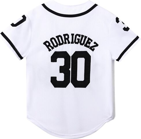 Kids Baseball Jersey The Sandlot Benny The Jet Rodriguez #30 Movie Stitched Baseball Shirt for Boys Girls in Saudi Arabia
