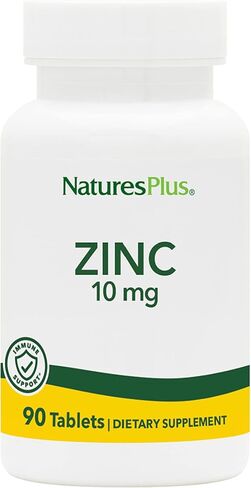 NaturesPlus Zinc 10 mg - 90 Tablets, Pack of 2 - Supports Immune Health & Overall Well-Being - High-Potency Amino Acid Chelate Form - Gluten Free, Vegetarian - 180 Total Servings in Saudi Arabia