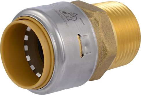 SharkBite Max 1 Inch x 1 Inch MNPT Adapter, Push-to-Connect Brass Plumbing Fitting, UR140A in Saudi Arabia