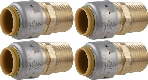 SharkBite Max 1 Inch x 1 Inch MNPT Adapter, Push-to-Connect Brass Plumbing Fitting, UR140A in Saudi Arabia