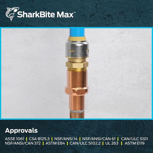 SharkBite Max 1 Inch x 1 Inch MNPT Adapter, Push-to-Connect Brass Plumbing Fitting, UR140A in Saudi Arabia