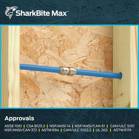 اقتران Sharkbite Max 1 بوصة ، ودفع لتوصيل تركيبات السباكة النحاسية ، والأنابيب PEX ، والنحاس ، و CPVC ، و PE-RT ، HDPE ، ur020a in Saudi Arabia