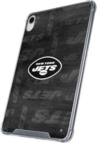 Skinit Clear Tablet Case Compatible with iPad 11th Gen (2025) - Officially Licensed NFL New York Jets Black & White Design in Saudi Arabia