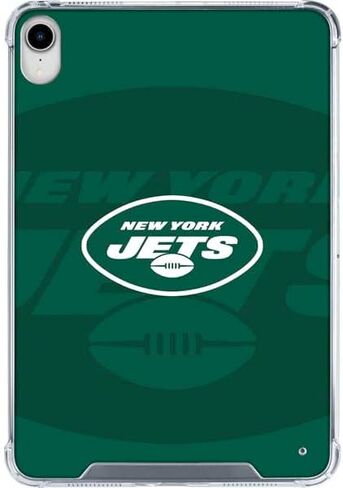 Skinit Clear Tablet Case Compatible with iPad 11th Gen (2025) - Officially Licensed NFL New York Jets Black & White Design in Saudi Arabia