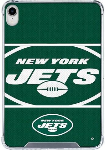 Skinit Clear Tablet Case Compatible with iPad 11th Gen (2025) - Officially Licensed NFL New York Jets Black & White Design in Saudi Arabia
