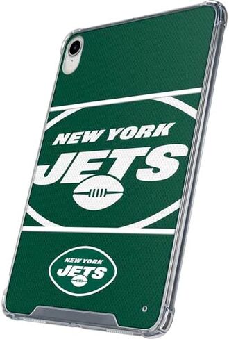 Skinit Clear Tablet Case Compatible with iPad 11th Gen (2025) - Officially Licensed NFL New York Jets Black & White Design in Saudi Arabia