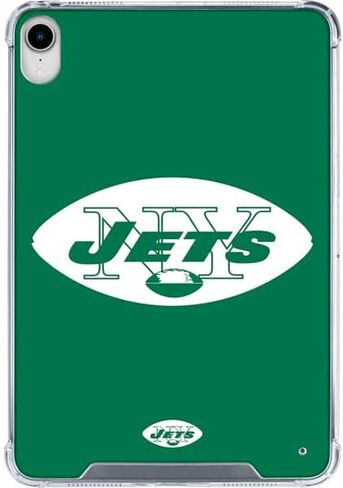 Skinit Clear Tablet Case Compatible with iPad 11th Gen (2025) - Officially Licensed NFL New York Jets Black & White Design in Saudi Arabia