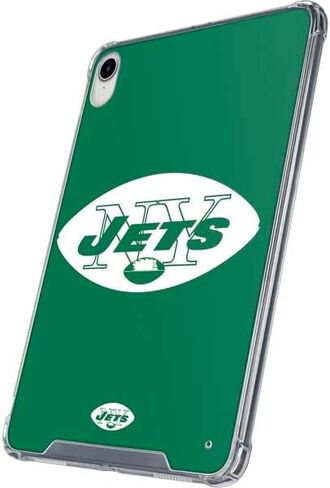 Skinit Clear Tablet Case Compatible with iPad 11th Gen (2025) - Officially Licensed NFL New York Jets Black & White Design in Saudi Arabia