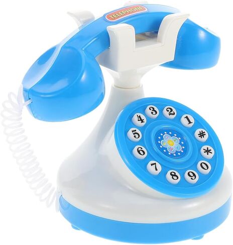 لعبة هاتف Upkoch الرجعية ، هاتف Pray Play Toy Classic Vintage Old Fashion Telephone Kids يلعبون الهاتف في وقت مبكر من الألعاب التعليمية لعب الحفلات التفاعلية لصالح in Kuwait