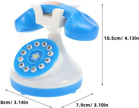 لعبة هاتف Upkoch الرجعية ، هاتف Pray Play Toy Classic Vintage Old Fashion Telephone Kids يلعبون الهاتف في وقت مبكر من الألعاب التعليمية لعب الحفلات التفاعلية لصالح in Kuwait