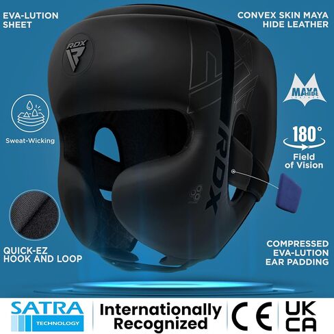 RDX Kids Boxing Headgear, MMA Training, Adjustable Padded Kara Muay Thai Juniors Head Gear, Kickboxing, Sparring, Martial Arts, Karate, Taekwondo Youth Girls Boys Helmet, Home Gym Workouts in Kuwait