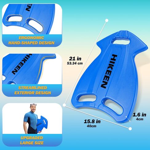 HIKEEN SWIM Kickboard - حجم كبير وحجم ركلة الطفو ، السباحة للبالغين لجميع المستويات ، ودائم HDPE Kickboard تدريب على السباحة للسباحة والماء المفتوح in Saudi Arabia