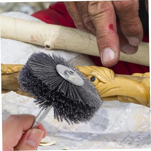 PRETYZOOM Grit Abrasive Grinding Head for Woodworkers Threaded Handle for Easy Attachment for Removal Surface Preparation and Wood Finishing for in Saudi Arabia
