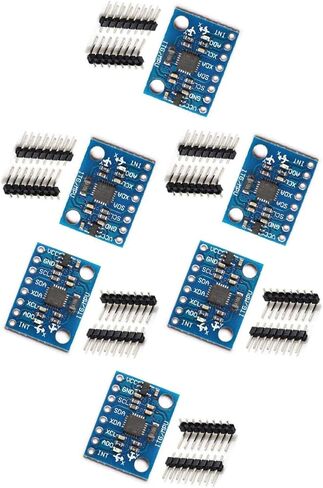 6 قطع من GY-521 MPU-6050 MPU6050 3 وحدات الجيروسكوب مقياس التسارع ، 6 وحدات مستشعر الجيروسكوب مقياس التسارع 6 DOF مع محول AD 16 بت لإخراج البيانات ، IIC/I2C ، مناسبة لأردوينو. in Kuwait