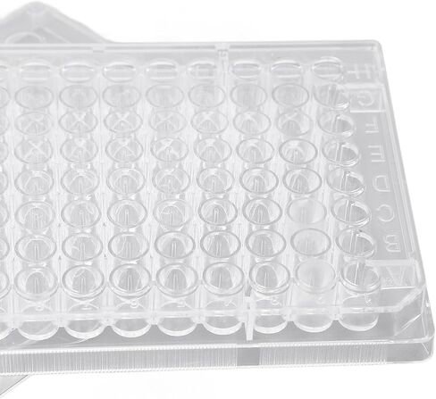 لوحة ثقافة الأنسجة 10pcs ، 96 لوحة ثقافة نمو خلايا البوليسترين الواضحة مع غطاء بلاستيكي للغرفة البيولوجية المختبرية (قاع مسطح) in Saudi Arabia