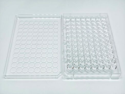 96 Well Low Attachment Cell Culture Plate, for 3D Cell Culture Clear Bottom Sterile Tissue Culture Plates with Flat Bottom, Individually Wrapped, 5Pcs/Box in Saudi Arabia